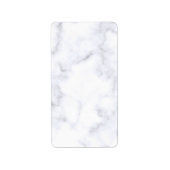 Witte marmer etiket (Voorkant)