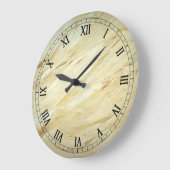 Witte marmer Faux Finish Wallklok Roman Numeral Grote Klok (Hoek)