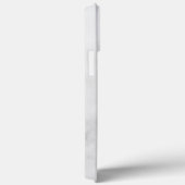 Witte Marmer Gepersonaliseerd Manuscript Monogram Case-Mate iPhone Case (Achterkant / Rechts)