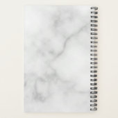 Witte Marmer Gepersonaliseerd Manuscript Monogram  Planner (Achterkant)