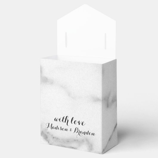 Witte marmer Gift Box Bedankdoosjes (Geopend)