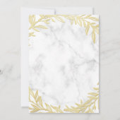 Witte marmer Gold Leaves Islamic Muslim Weduwen Kaart (Achterkant)