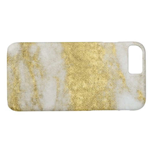 Witte marmer Gold Sparkles-telefoontassen Case-Mate iPhone Case (Achterkant (Horizontaal))