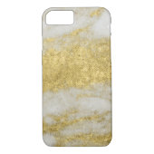 Witte marmer Gold Sparkles-telefoontassen Case-Mate iPhone Case (Achterkant)