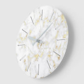witte marmer - goudfolie grote klok (Hoek)