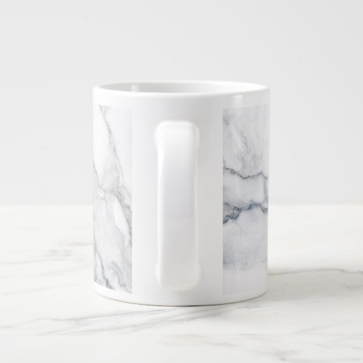 Witte marmer grote koffiekop (Achterkant)