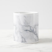 Witte marmer grote koffiekop (Voorkant)