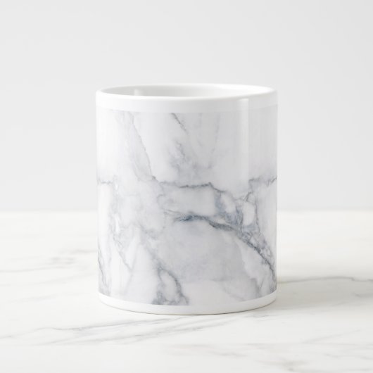 Witte marmer grote koffiekop (Voorkant)