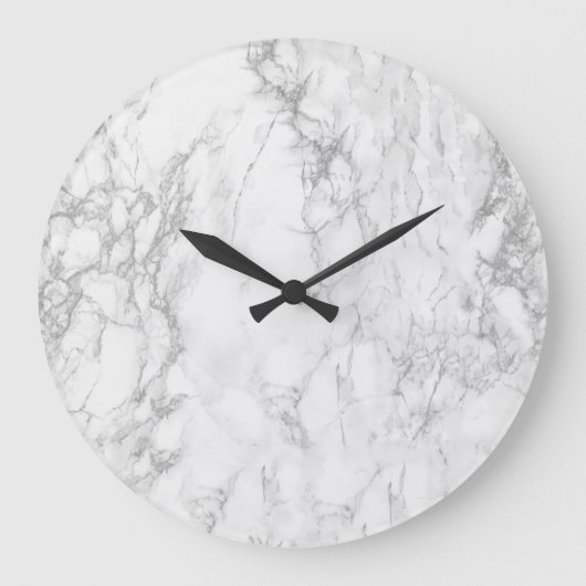 Witte marmer grote wandkast grote klok (Voorkant)