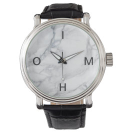 Witte marmer horloge