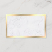 Witte marmer | House Logo Icon | Zakelijk Man Visitekaartje (Achterkant)