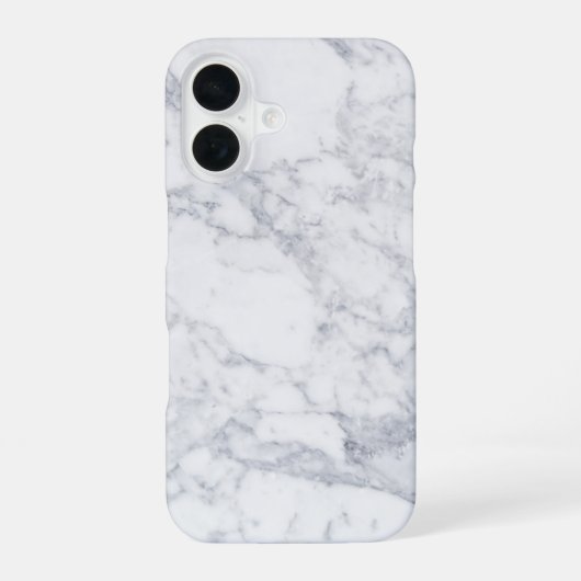 Witte marmer iPhone 16 hoesje (Achterkant)