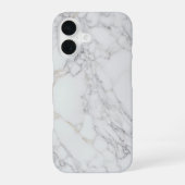 Witte marmer iPhone 16 hoesje (Achterkant)
