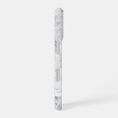 Witte marmer iPhone 16 hoesje (Rechterkant)