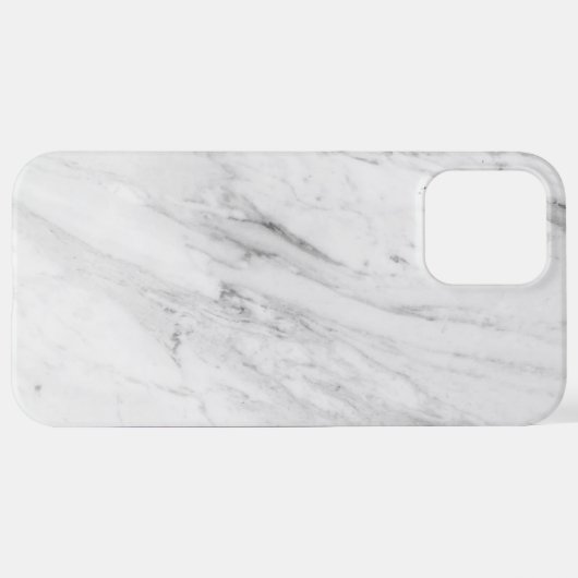 Witte marmer iPhone hoesje (Achterkant horizontaal)