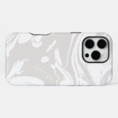 Witte marmer iPhone hoesje (Achterkant horizontaal)