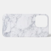 Witte marmer iPhone hoesje (Achterkant horizontaal)