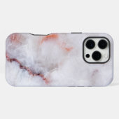 Witte marmer iPhone hoesje (Achterkant horizontaal)