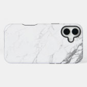 Witte marmer iPhone hoesje (Achterkant horizontaal)