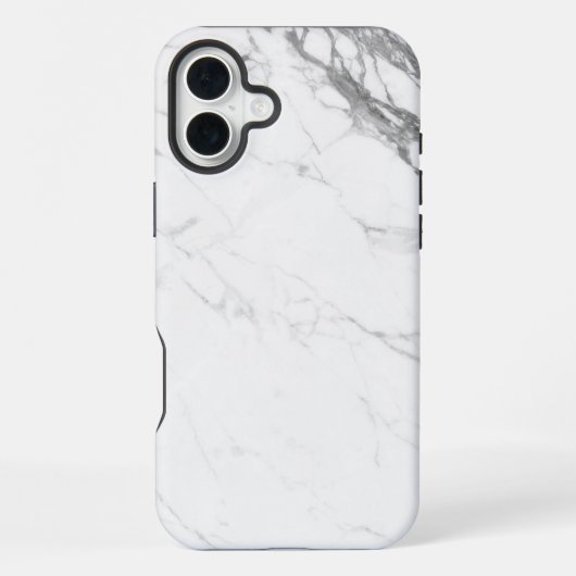 Witte marmer iPhone hoesje (Achterkant)