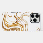 Witte marmer iPhone hoesje (Achterkant horizontaal)