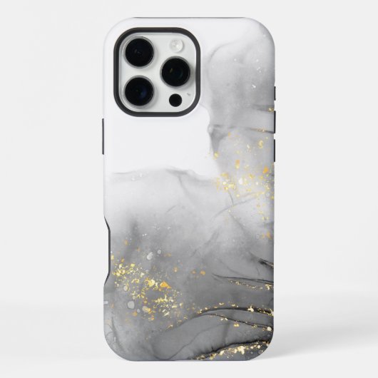 Witte marmer iPhone hoesje (Achterkant)