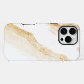 Witte marmer iPhone hoesje (Achterkant horizontaal)