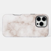 Witte marmer iPhone hoesje (Achterkant horizontaal)