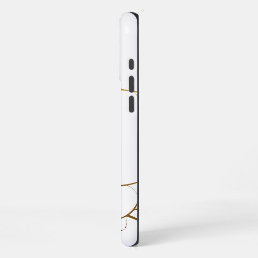 Witte marmer iPhone hoesje (Linkerkant)