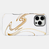 Witte marmer iPhone hoesje (Achterkant horizontaal)