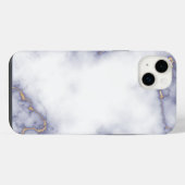Witte marmer iPhone hoesje (Achterkant horizontaal)