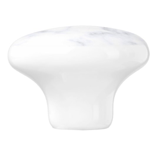 Witte marmer keramische knop (Zijkant)