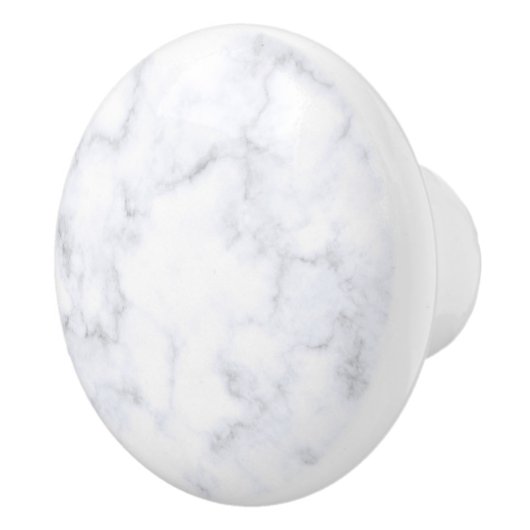 Witte marmer keramische knop (Rechts)