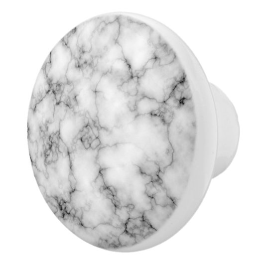 Witte marmer keramische knop (Rechts)