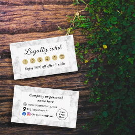 Witte marmer klantenkaartje