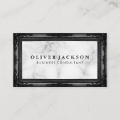 Witte marmer | Klassiek Antiek Lijst Visitekaartje (Voorkant)