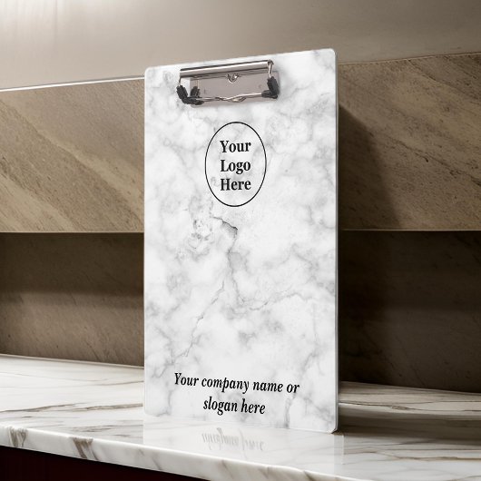 Witte marmer klembord