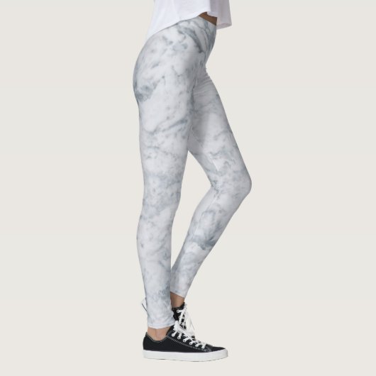 Witte marmer Leggings (Rechts)