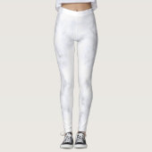 Witte marmer leggings (Voorkant)