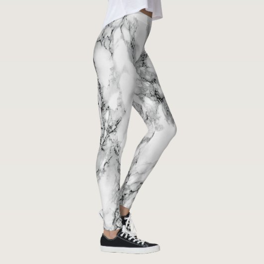 Witte marmer Leggings (Rechts)