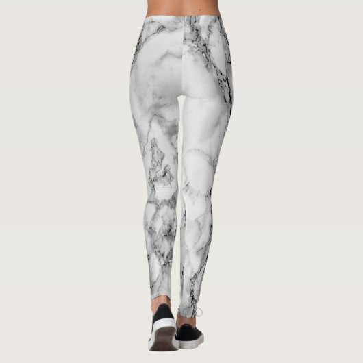 Witte marmer Leggings (Achterkant)