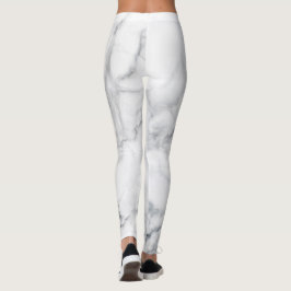 Witte marmer leggings