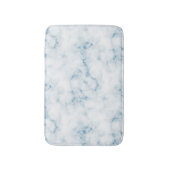 Witte marmer met fijne blauwe vinnen badmat (Voorkant Verticaal)
