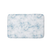 Witte marmer met fijne blauwe vinnen badmat (Voorkant)