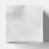 Witte marmer met gepersonaliseerd monogram en naam bedankdoosjes (Bovenkant)