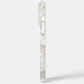 Witte marmer met Gold Cube Pattern Case-Mate iPhone Case (Achterkant / Links)
