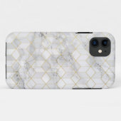 Witte marmer met Gold Cube Pattern Case-Mate iPhone Case (Achterkant (horizontaal))