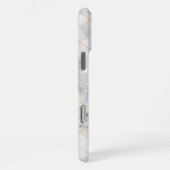 Witte marmer met Gold Cube Pattern iPhone Hoesje (Rechterkant)