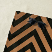 Witte marmer met Golden Chevrons Strandlaken (In situ)