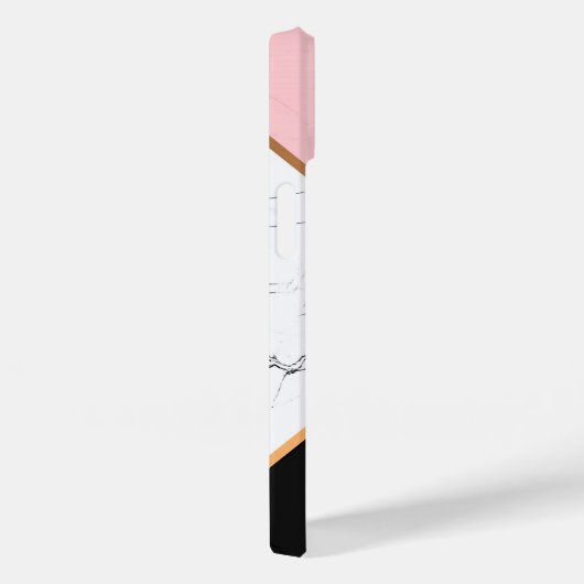 Witte marmer met gouden lijnen Case-Mate iPhone case (Achterkant / Rechts)